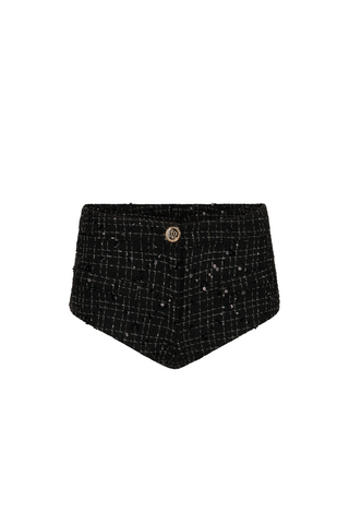 ASAP Tweed Shorts Black