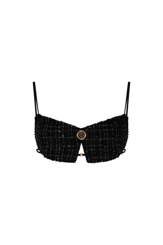 ASAP Tweed Top Black