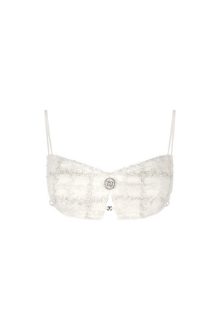 Executive Tweed Top White