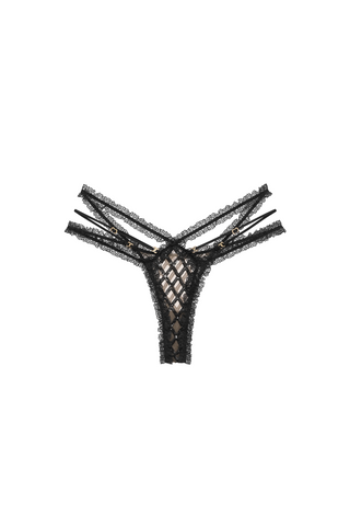 Valentina Thong Black