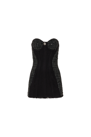 Out Of Office Tweed Dress Black