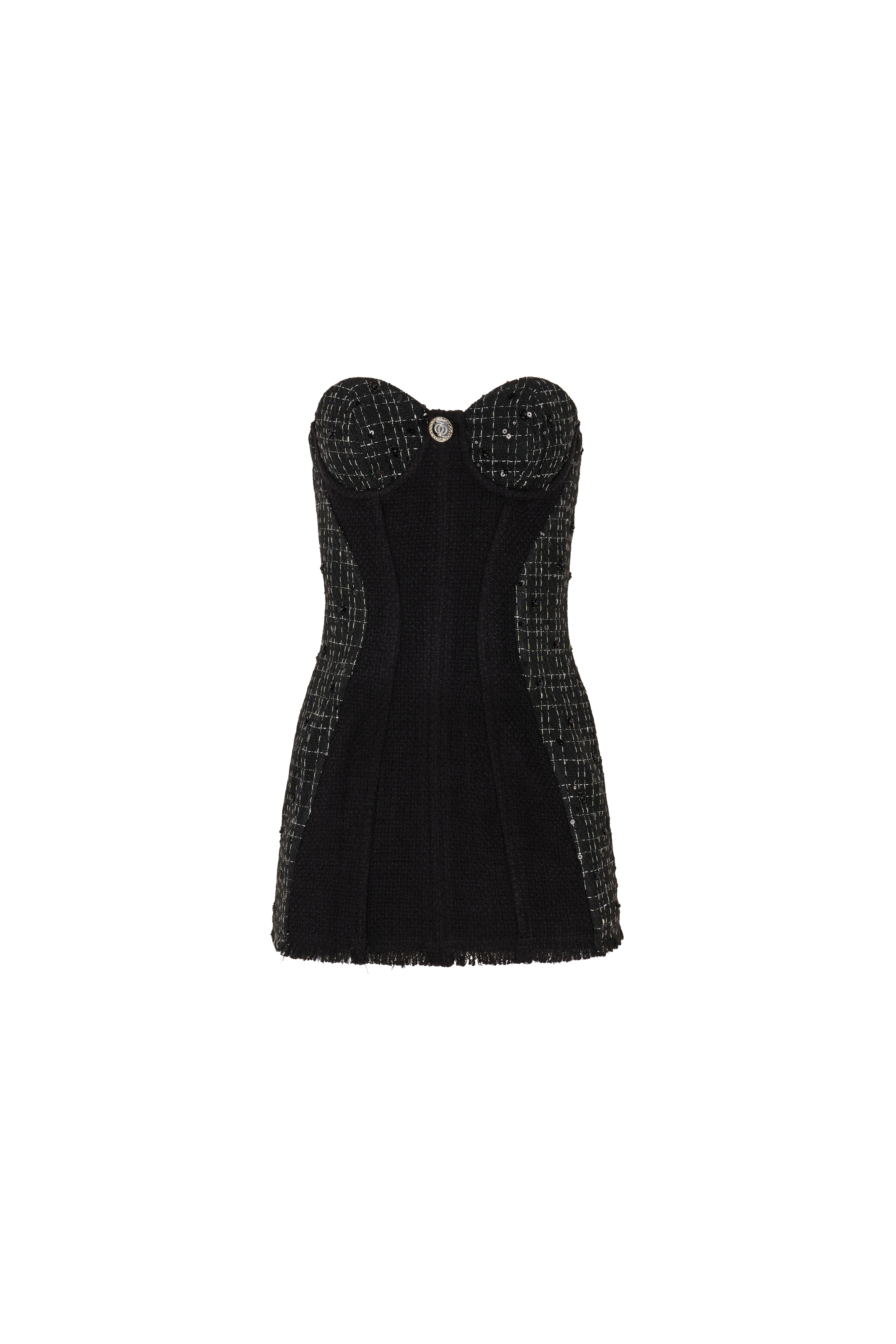 Out Of Office Tweed Dress Black