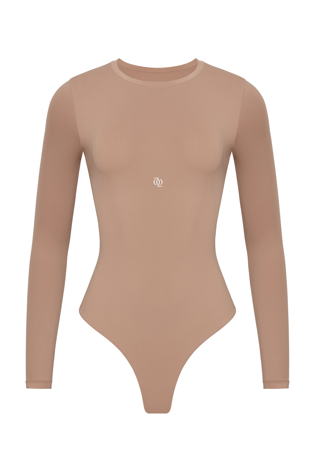 Second Skin Long Sleeve Crew-Neck Bodysuit Nude