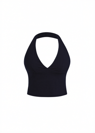 Second Skin Studio Halterneck Top Onyx