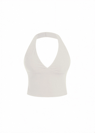 Second Skin Studio Halterneck Top Ivory