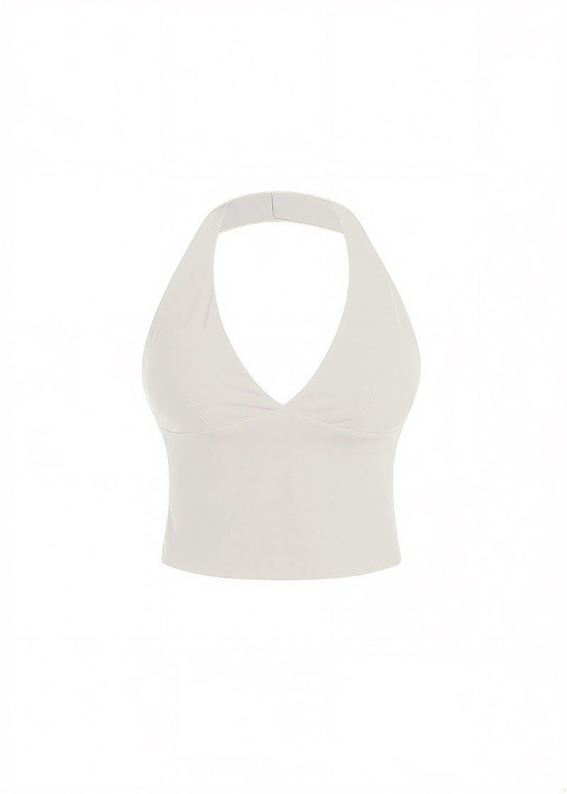 Second Skin Studio Halterneck Top Ivory